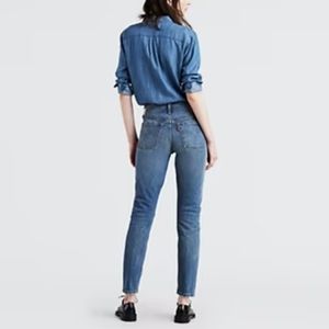 Levi's 501 button fly high rise skinny jeans